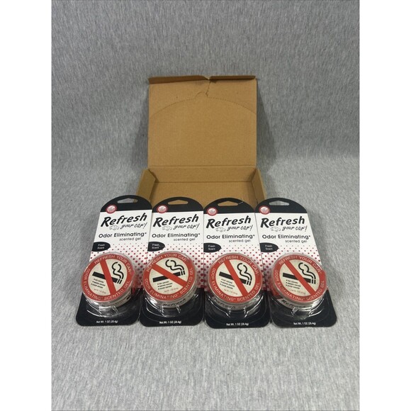 Fresh Scent Car Air Freshener Odor Eliminator 1oz Cans/4pk/New - Picture 3 of 7